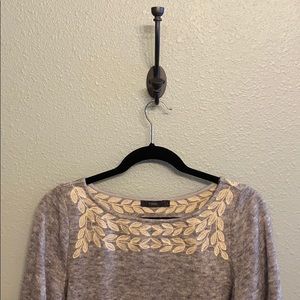 New condition boutique gray detailed fall dress